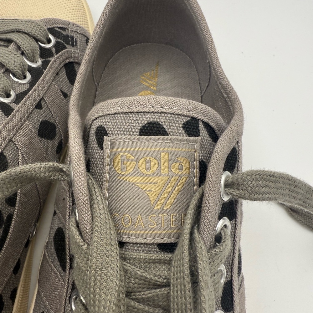Gola Classics Women’s Classic Delta Sneakers Size 8 US / 9 EU Grey Black Leopard - Picture 6 of 11